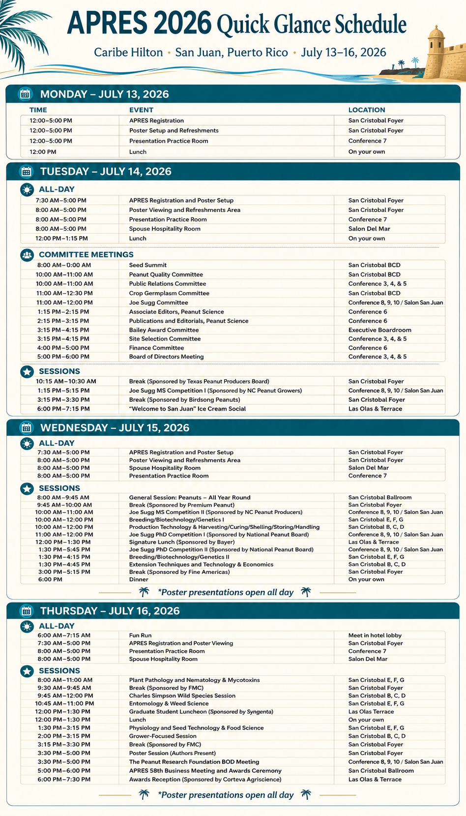 Quick Glance Schedule